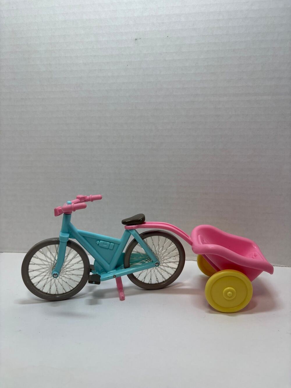 Fisher-Price Loving Family Blue Bicycle Bike & Pink Baby Wagon Carrier Set